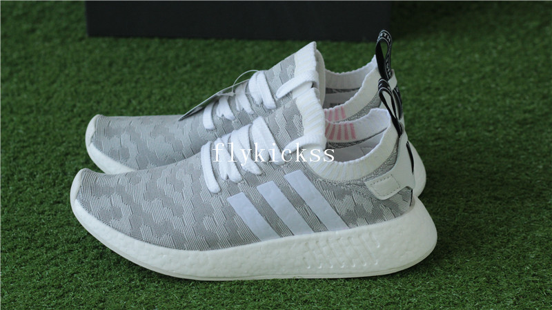 Adidas NMD R2 Primeknit Grey Pink BY9520 Real Boost